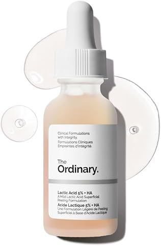 Lactic Acid 5% + Hyaluronic Acid 2%, Gentle Exfoliating Serum for Smoother Skin